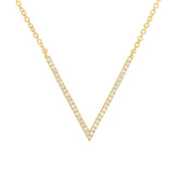 0.12ct 14k Yellow Gold Diamond Necklace